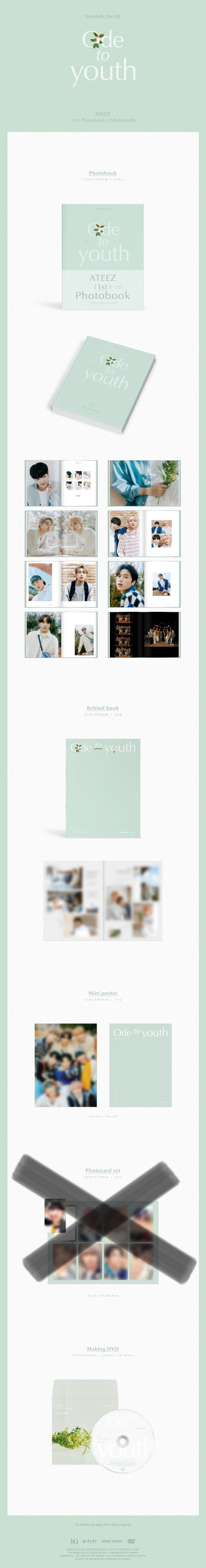 Ateez 1st Photobook - Ode to Youth