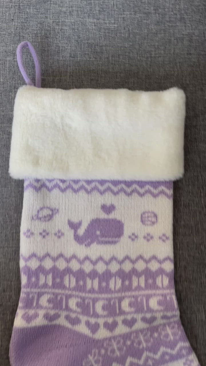 Purple Universe Knit Stocking