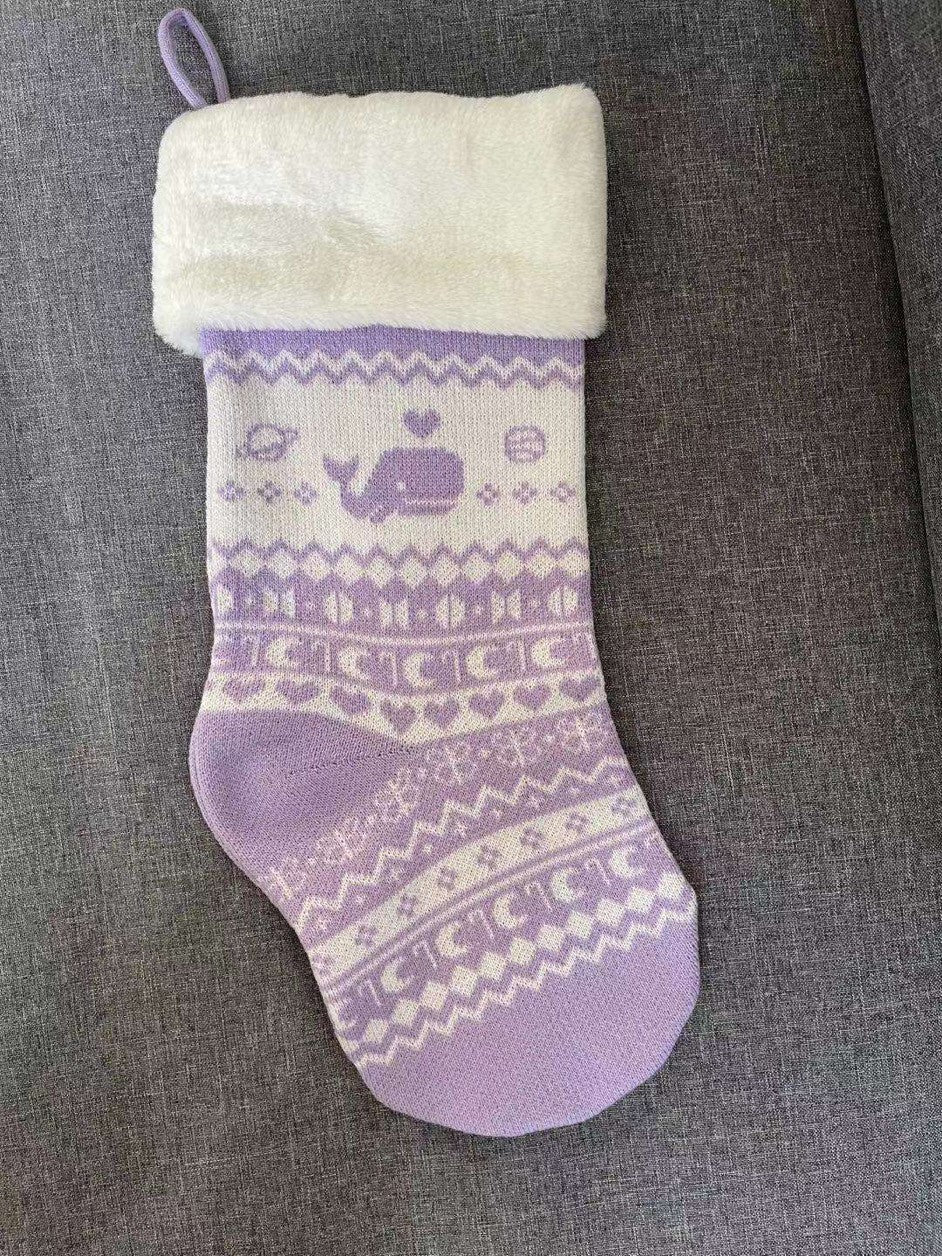 Purple Universe Knit Stocking